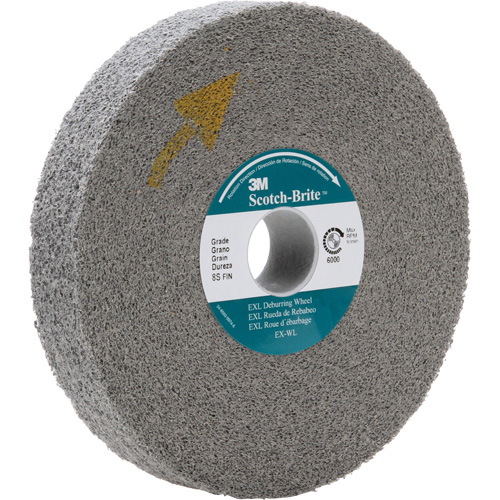 Meule d'&eacute;barbage EXL Scotch-Brite, 8" x 1", Arbre de 3" Absolute Business Supply