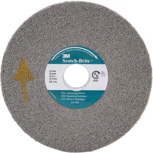 Scotch-Brite EXL Deburring Wheel, 6" x 1", 1" Arbor Absolute Business Supply