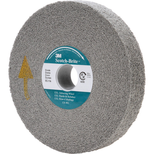 Scotch-Brite EXL Deburring Wheel, 6" x 1", 1" Arbor Absolute Business Supply