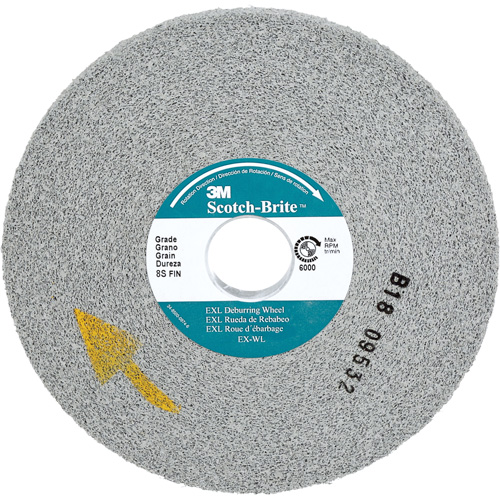 Scotch-Brite EXL Deburring Wheel, 6" x 1/2", 1" Arbor, Silicon Carbide Absolute Business Supply