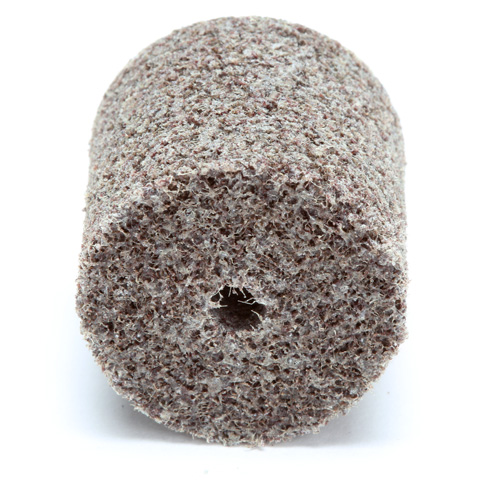 Meule d'abrasion et de polissage unitaris&eacute;e Scotch-Brite, 1" x 1", Arbre de 3/16"-7, Grain de Moyen, Oxyde d'aluminium Absolute Business Supply