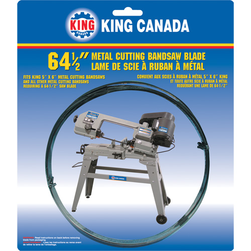 Lame de scie &agrave; ruban en m&eacute;tal, Acier au carbone, 64-1/2" lo x 1/2" la x &eacute;paisseur 0,025", 10 dents par pouce Absolute Business Supply