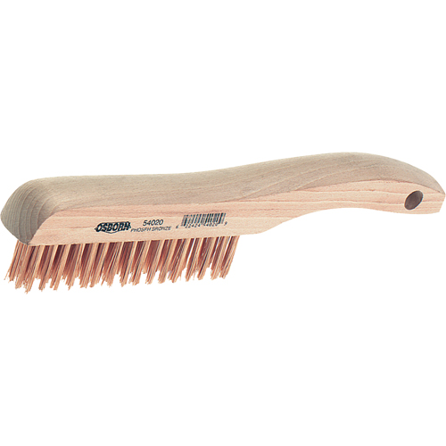 Shoe Handle Scratch Brush, Steel, 4" X 16" Wire Rows, 10" Long Absolute Business Supply
