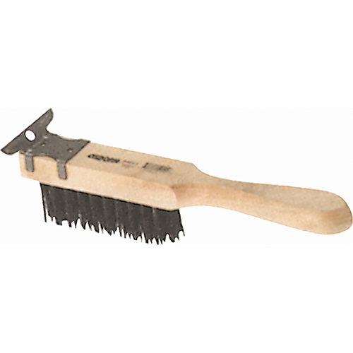 Brosses de grattage &agrave; grattoir, manche droit, Acier, 4 x 11 rangs de fils, Longueur 11-3/8" Absolute Business Supply