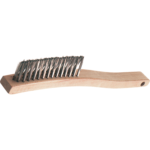 Brosses de grattage &agrave; manche long, rainure en V, Acier, 3 x 14 rangs de fils, Longueur 13-3/4" Absolute Business Supply