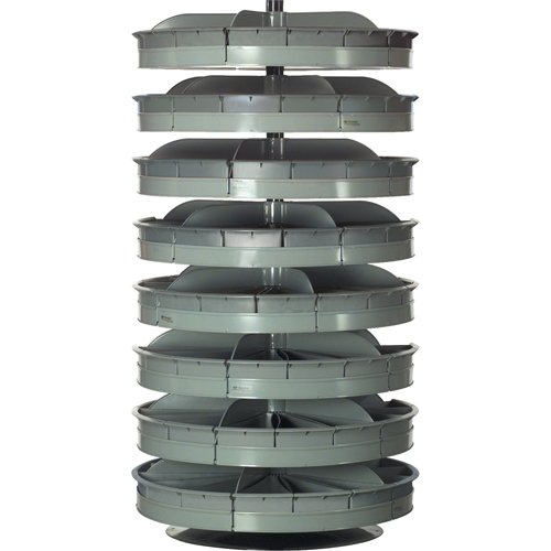 Modules de stockage Rotabin, 500 lb Capacit&eacute; par niveau, 5 Niveau(x), 38" ha x 28" dia Absolute Business Supply