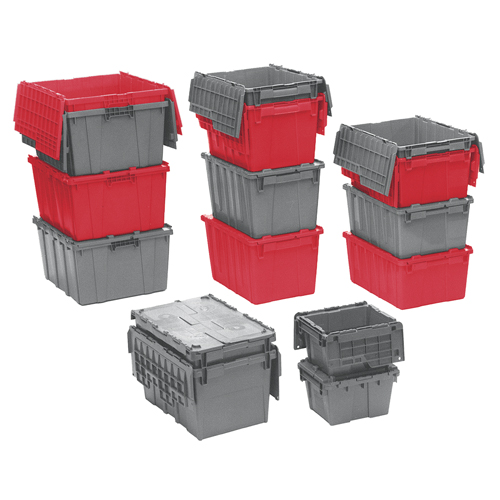 Contenants de distribution Flipak en plastique poly&eacute;thyl&egrave;ne (PE), 15,2" x 10,9" x 9,7", Bleu Absolute Business Supply