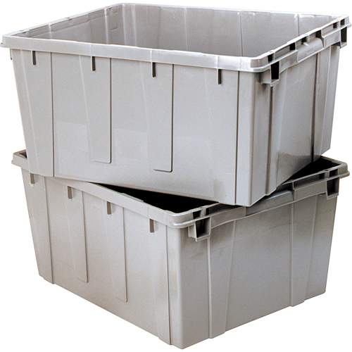 Nesting Container, 21.1" W x 17.7" D x 12" H, Grey Absolute Business Supply