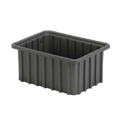 Divider Box, Polyethylene, 9.8" W x 7.3" D x 5" H, Grey Absolute Business Supply