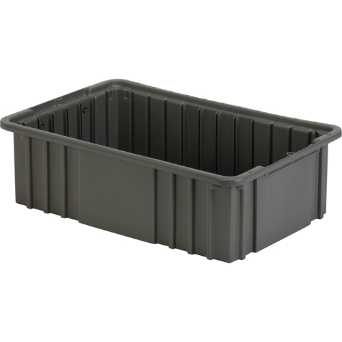 Divider Box, Polyethylene, 16.5" W x 10.9" D x 5" H, Grey Absolute Business Supply