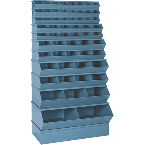 Bacs sectionnels superposables, Cap. 100 lb, 37" la x 8" p x 4-1/2" h, Bleu Absolute Business Supply