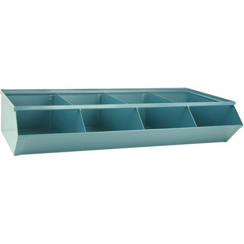Bacs sectionnels superposables, Cap. 100 lb, 37" la x 18-3/4" p x 7-1/2" h, Bleu Absolute Business Supply