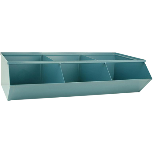 Bacs sectionnels superposables, Cap. 100 lb, 37" la x 20-1/2" p x 9-1/2" h, Bleu Absolute Business Supply