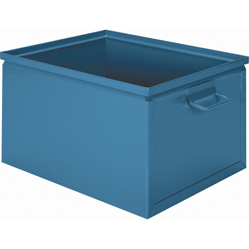 Steel Stacking Box, 7.5" W x 13" D x 6" H, Blue Absolute Business Supply