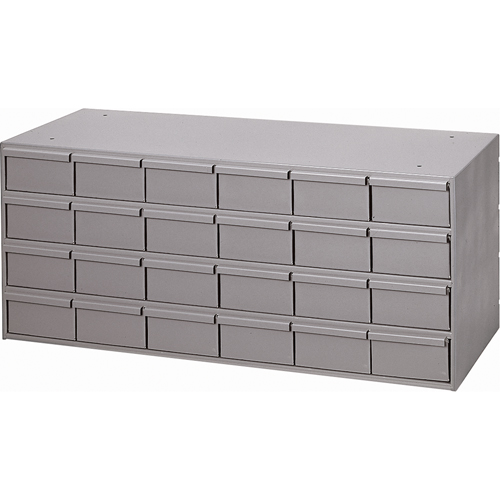 Casiers &agrave; tiroirs industriels, 24 tiroirs, 33-3/4" la x 11-5/8" p x 14-3/8" h, Gris Absolute Business Supply