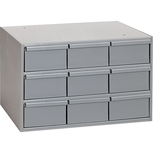 Casiers &agrave; tiroirs industriels, 9 tiroirs, 17-1/4" la x 11-5/8" p x 10-7/8" h, Gris Absolute Business Supply