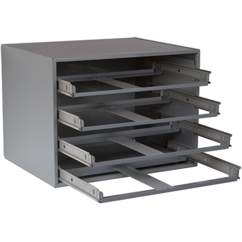 Casiers pour boîtes &agrave; compartiments, Acier, 4 compartiments, 20" la x 15-3/4" p, 15" h, Gris Absolute Business Supply
