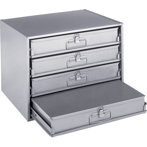 Casiers pour boîtes &agrave; compartiments, Acier, 4 compartiments, 20" la x 15-3/4" p, 15" h, Gris Absolute Business Supply