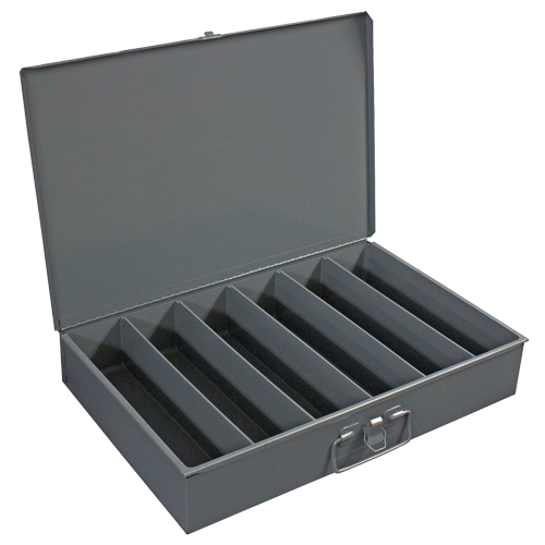 Boîtes en acier &agrave; compartiments &agrave; fond courb&eacute;, 18,34" la x 12,16" p x 3,16" h, 6 verticaux compartiments Absolute Business Supply