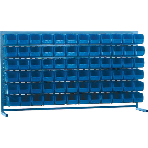 Rayonnage &agrave; persienne avec bacs, 72 bacs, 72" la x 15" p x 40" h Absolute Business Supply