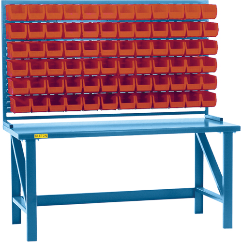 Rayonnage &agrave; persienne avec bacs, 72 bacs, 72" la x 15" p x 40" h Absolute Business Supply