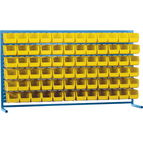 Rayonnage &agrave; persienne avec bacs, 72 bacs, 72" la x 15" p x 40" h Absolute Business Supply