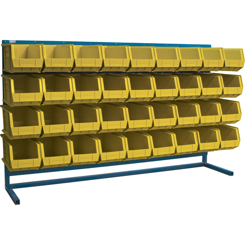 Rayonnage &agrave; persienne avec bacs, 36 bacs, 72" la x 15" p x 40" h Absolute Business Supply