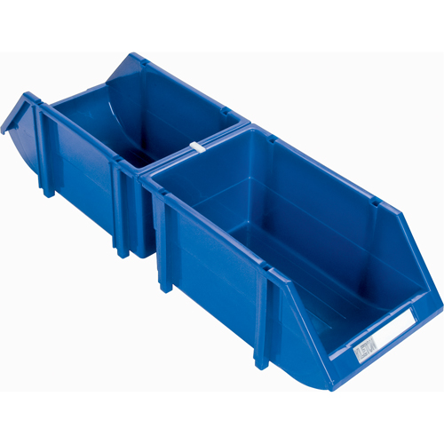 Bac empilable & &agrave; suspendre, 4-13/16" la, 3-3/16" h x 7-1/8" p, Bleu Absolute Business Supply