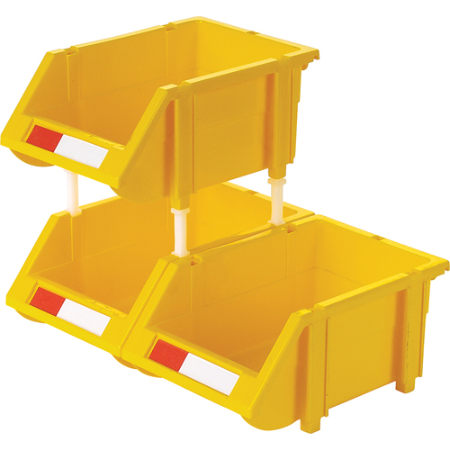 Bac empilable & &agrave; suspendre, 4-13/16" la, 3-3/16" h x 7-1/8" p, Jaune Absolute Business Supply