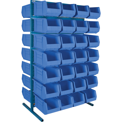 Double-Sided Stationary Bin Rack, 36" W x 24" D x 61" H, 56 Bins Absolute Business Supply