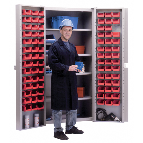 Deep-Door Combination Cabinet, 38" W x 24" D x 72" H, 4 Shelves Absolute Business Supply