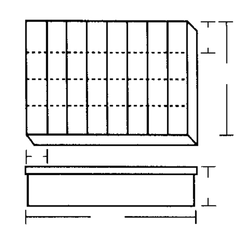 Compartment Case, Plastic, 32 Slots, 18-1/2" W x 13" D x 3" H, Grey Absolute Business Supply