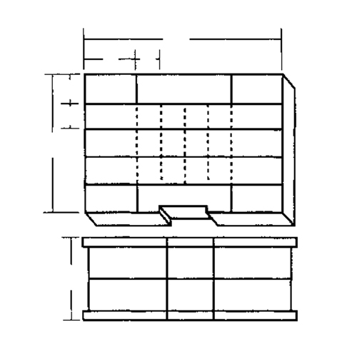Compartment Case, Plastic, 48 Slots, 15-1/2" W x 11-3/4" D x 5" H, Grey Absolute Business Supply