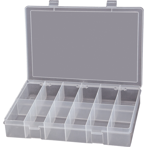 Boîtes &agrave; compartiments compactes en polypropyl&egrave;ne, 13-1/8" la x 9" p x 2-5/16" h, 12 compartiments Absolute Business Supply