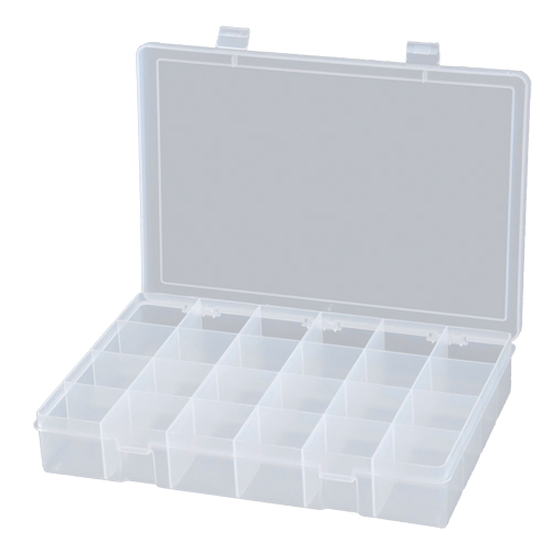 Boîtes &agrave; compartiments compactes en polypropyl&egrave;ne, 13-1/8" la x 9" p x 2-5/16" h, 24 compartiments Absolute Business Supply