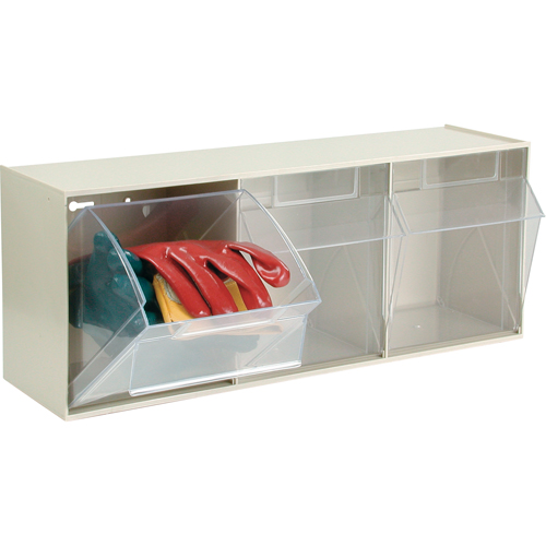 Tip-Out Bins Modular Storage System, 23-5/8" W x 7-3/4" D x 9 1/2" H, 3 Drawers Absolute Business Supply