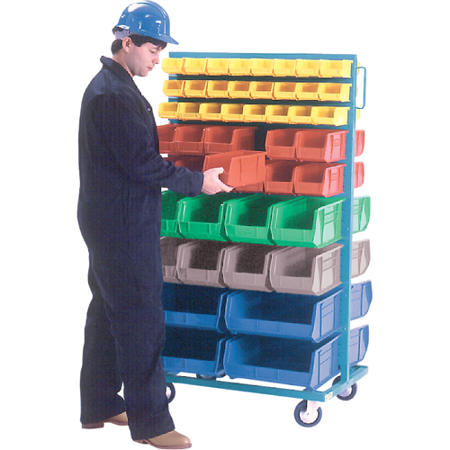 Supports mobiles pour contenants - &agrave; deux c&ocirc;t&eacute;s, 0 bacs, 36" la x 24" p x 67-1/2" h Absolute Business Supply