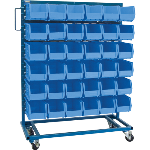 Support mobile pour bacs &agrave; un c&ocirc;t&eacute;, &agrave; un c&ocirc;t&eacute;, 36 bacs, 36" la x 16" p x 46-1/2" h Absolute Business Supply