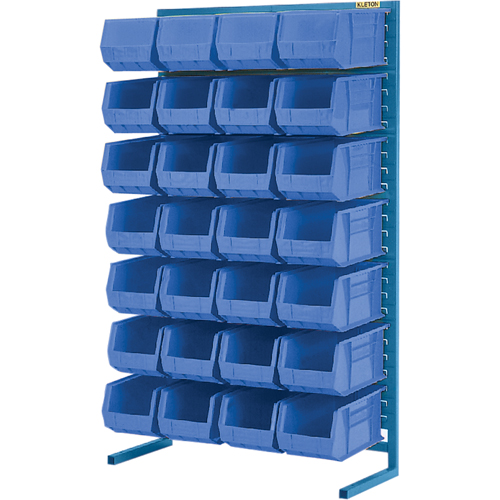 Support stationnaire pour bacs &agrave; un c&ocirc;t&eacute;, 36" la x 12" p x 61" h, 28 bacs Absolute Business Supply