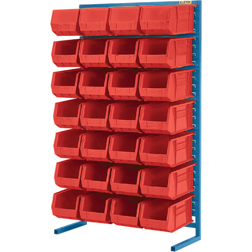 Support stationnaire pour bacs &agrave; un c&ocirc;t&eacute;, 36" la x 12" p x 61" h, 28 bacs Absolute Business Supply