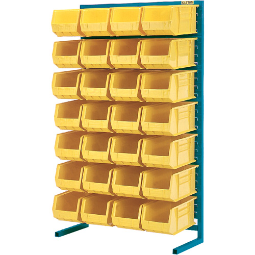 Support stationnaire pour bacs &agrave; un c&ocirc;t&eacute;, 36" la x 12" p x 61" h, 28 bacs Absolute Business Supply