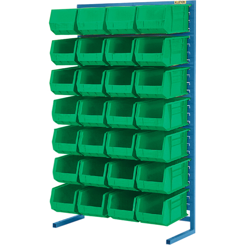 Single-Sided Stationary Bin Rack, 36" W x 12" D x 61" H, 28 Bins Absolute Business Supply