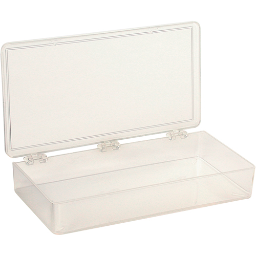 K-Resin Compartment Box, Plastic, 4" W x 8" D x 1-3/16" H, Transparent Absolute Business Supply