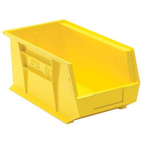 Ultra Stack & Hang Bin, 8-1/4" W x 7" H x 14-3/4" D, Yellow Absolute Business Supply