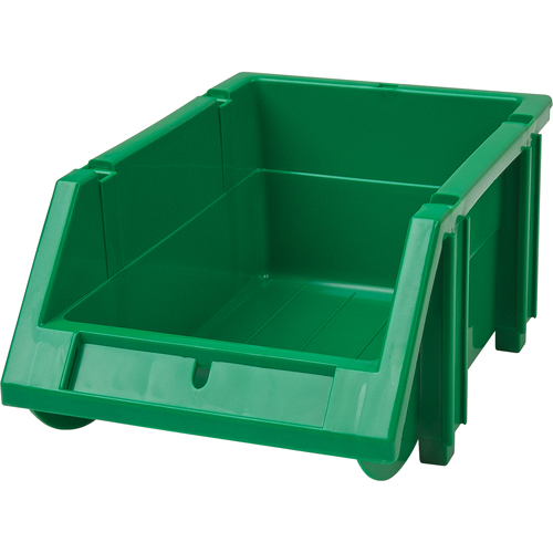 Bac empilable & &agrave; suspendre, 4-13/16" la, 3-3/16" h x 7-1/8" p, Vert Absolute Business Supply