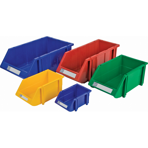 Stack & Hang Bin, 7-7/8" W x 7" H x 17-11/16" D, Red Absolute Business Supply