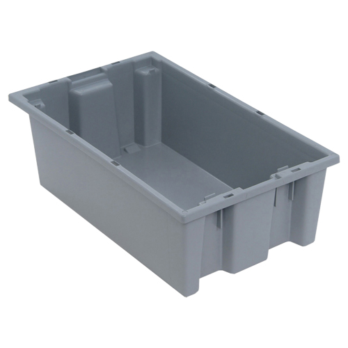 Contenants Stack & Nest, 6" x 18" x 11", Gris Absolute Business Supply