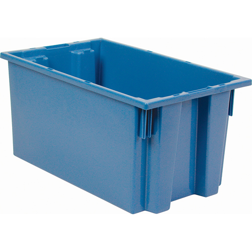 Contenants Stack & Nest, 9" x 18" x 11", Bleu Absolute Business Supply