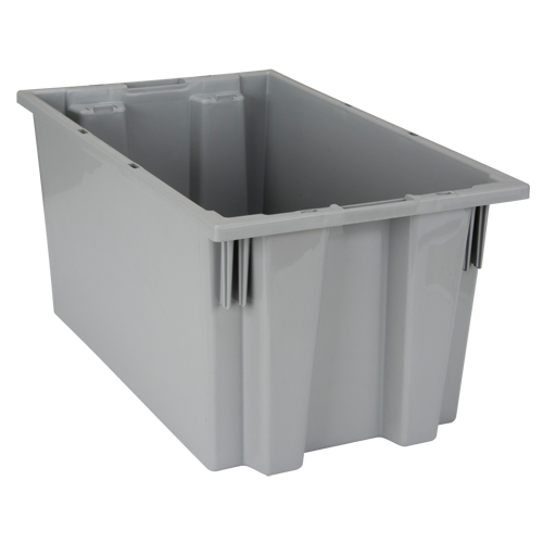 Contenants Stack & Nest, 9" x 18" x 11", Gris Absolute Business Supply
