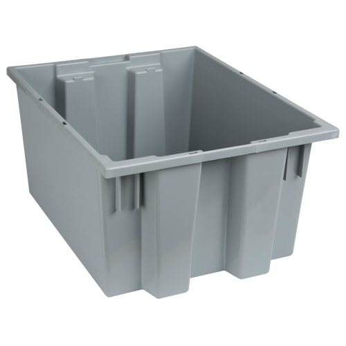 Contenants Stack & Nest, 10" x 19,5" x 15,5", Gris Absolute Business Supply